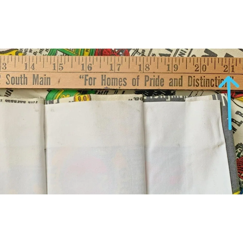 Vintage Steam Engine Trains Transportation Advertising Lined Curtains 42x44
